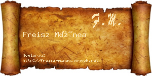 Freisz Mínea névjegykártya